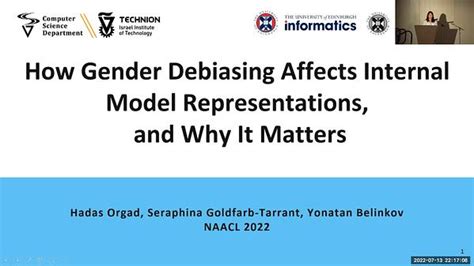 Underline How Gender Debiasing Affects Internal Model Representations And Why It Matters