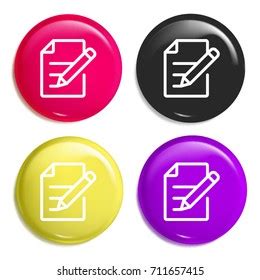 Edit Multi Color Glossy Badge Icon Stock Vector Royalty Free