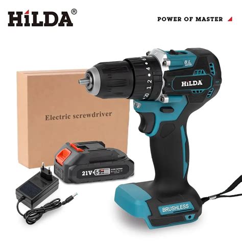 HILDA 21V Multi Functional Electric Impact Drill Cordless Screwdriver