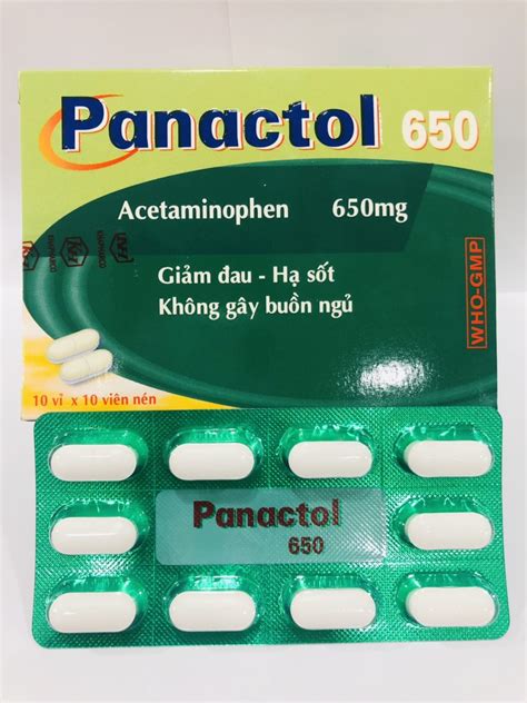 Panactol Paracetamol 650 Khapharco Hộp 100 viên CÔNG TY TNHH MỘT