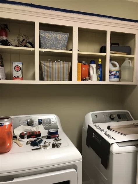 An Easy Diy Shelf For Behind The Washer And Dryer