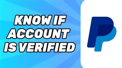 How To Know If Your PayPal Account Is Verified YouTube