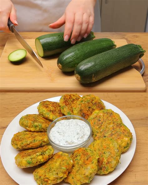 Zucchini Pancakes With Salted Cucumber Sauce Greenku Recipes