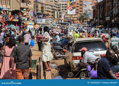 The Street Life Of Uganda S Capital Crowd Of People On The Streets And