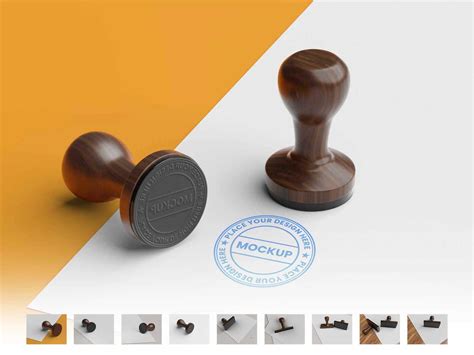 Free Rubber Stamp Mockups | The Free Mockup