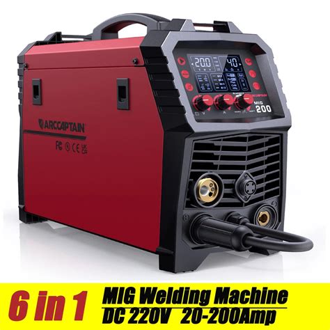 Arc Captain Mig Mag Schwei Ger T 200amp 6 In 1 Voll Synergi Scher