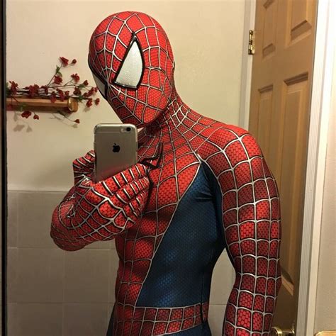 Classic Raimi Spiderman Jumpsuit Halloween Cosplay Costumes Zentai Suit