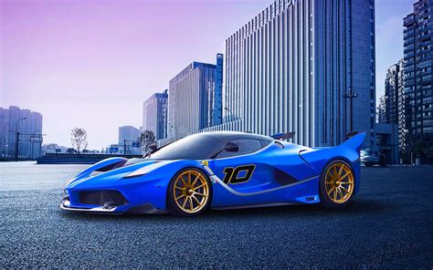 Wallpaper Ferrari Fxx K Race Car Blue Supercar 1920x1200 Hd Picture Image