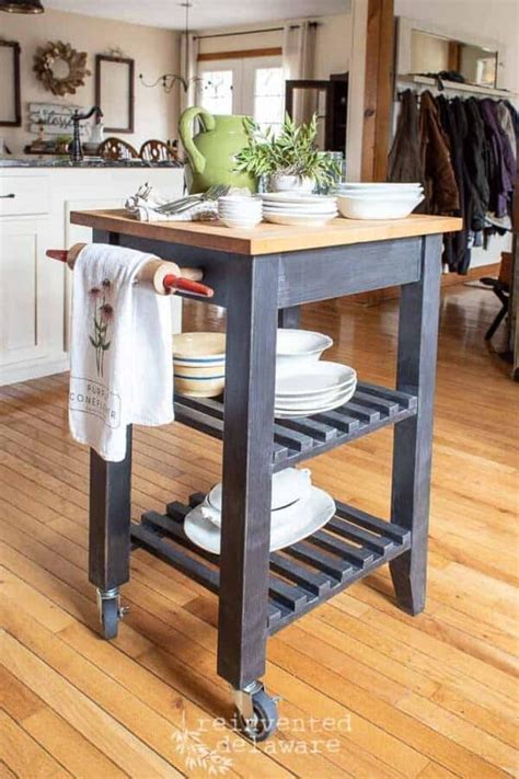 Upcycled Kitchen Cart Diy Reinvented Delaware