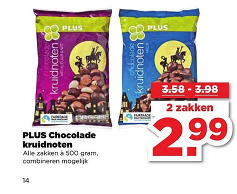 Plus Chocolade Kruidnoten Aanbieding Bij Plus Folders Nl