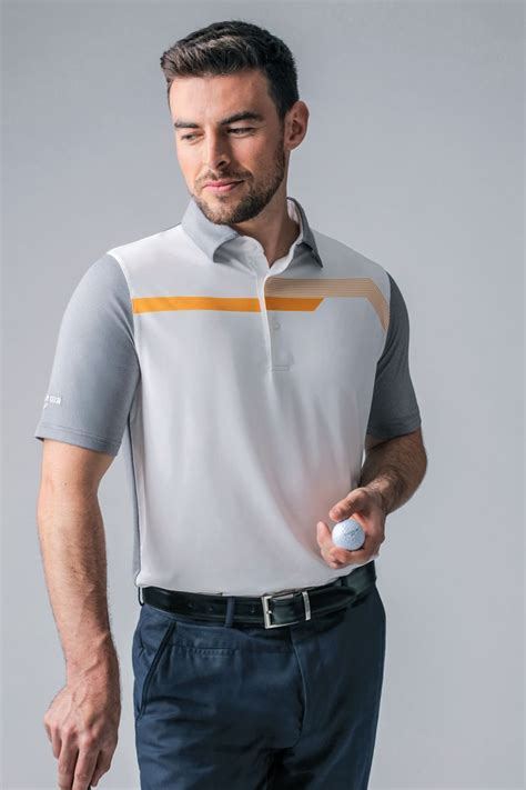 Mens Patterned Performance Golf Polo Shirt Mens Performance Golf Shirt