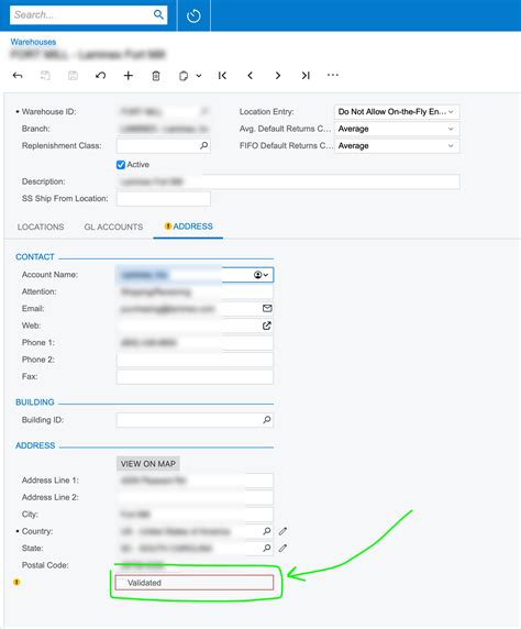 How can I fix the "validated" button on locations for our business in