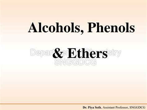 SOLUTION Alcohol Phenol Ether Part I Chemistry Studypool