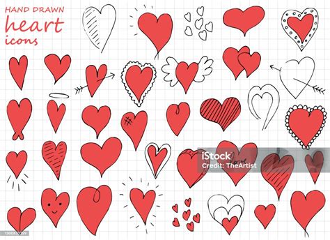 Hand Drawn Heart Vector Design Illustration Stock Illustration