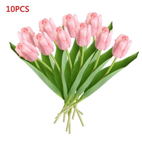 Pcs Tulips Artificial Flowers Real Touch Fake Tulips Fake Flowers