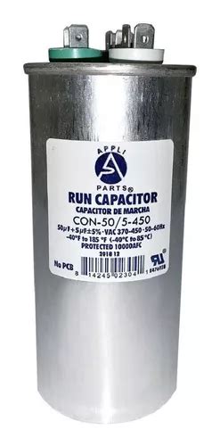 Condensador Capacitor De Marcha 50 5 Mfd 370 450vac Redondo MercadoLibre