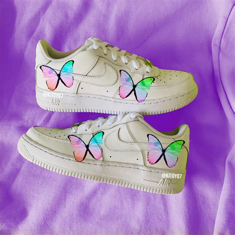 Pastell Schmetterlinge Nike Air Force Benutzerdefinierte Etsy