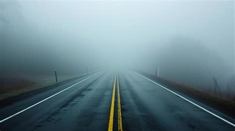 Premium Photo A Photograph Illustrating A Foggy Road Disappearing