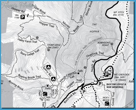 Mt Greylock Hiking Trails Map Travelsfinderscom