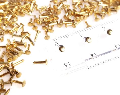 Solid Brass Escutcheon Pins 20 09x 5 25mm Tacks Nails Brads Small