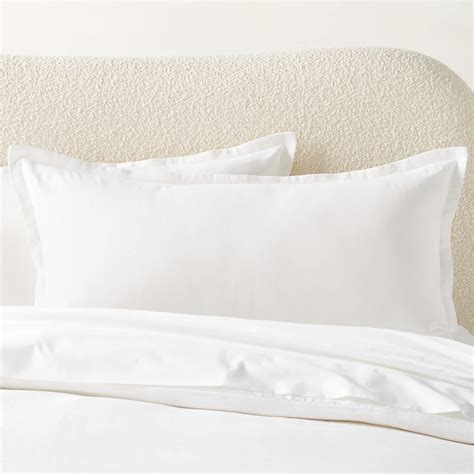 Kellen Modern Organic Cotton-Blend White King Pillow Shams Set of 2 + Reviews | CB2 Canada