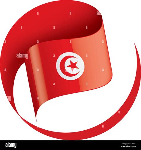 Tunisia Flag Vector Illustration On A White Background Stock Vector