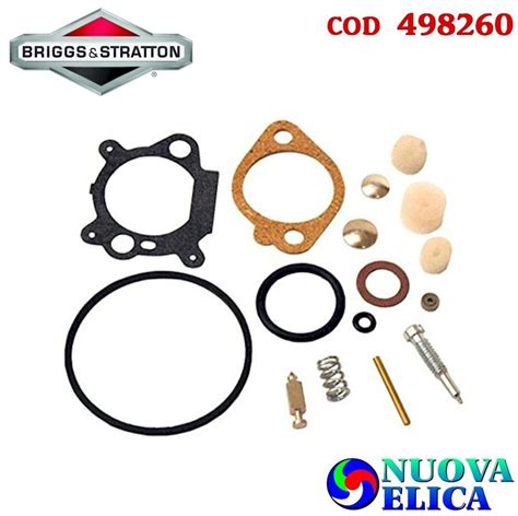 Kit Riparazione Carburatore Briggs Stratton 498260 Nuova Elica