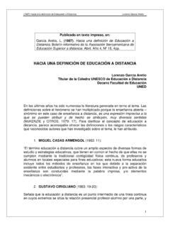 Hacia Una Definicion De Educacion A Distancia Hacia Una Definicion De