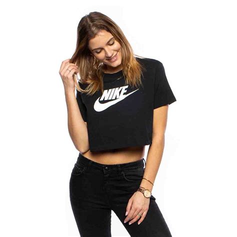 Koszulka Damska Nike W Nsw Tee Essentials Cropped Icn Ftr Czarna