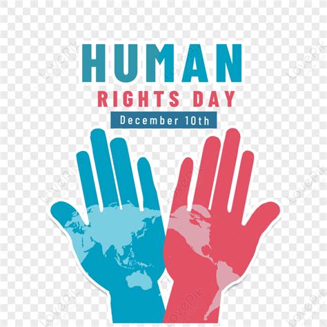 Human Rights Day 地圖紅藍手世界人權日人權手札psd圖案素材免費下載，可愛卡通圖片，尺寸2500 × 2500px