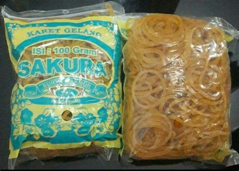 Karet Gelang Kuning Merah Standar Karet Gelang Hijau Besar Lazada