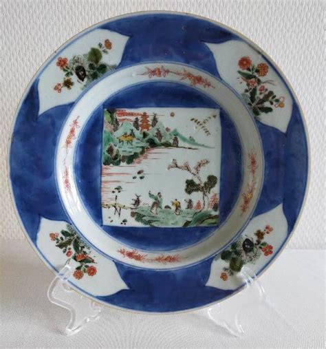 Plato 1 Azul Empolvado Porcelana Paisaje 1x Catawiki