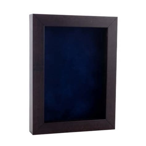 Rich Dark Brown Shadow Box Frame Acrylic Front Navy Blue Suede 30 Sizes 20x24 20x24 Kroger