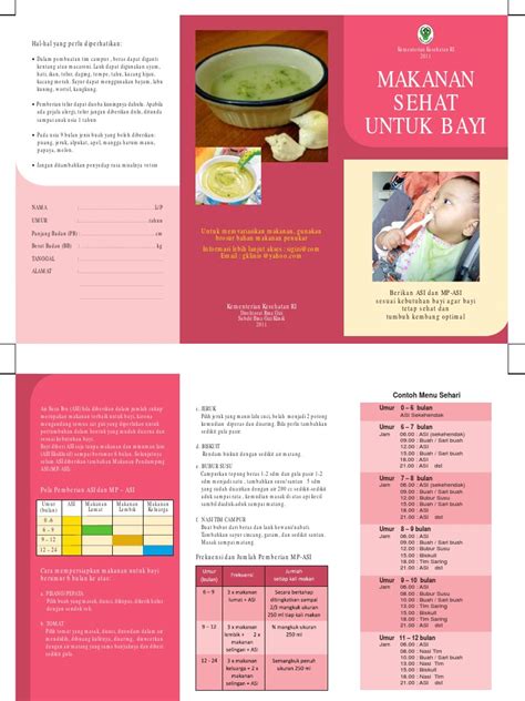 Brosur Makanan Sehat Untuk Bayi1 Pdf Pdf