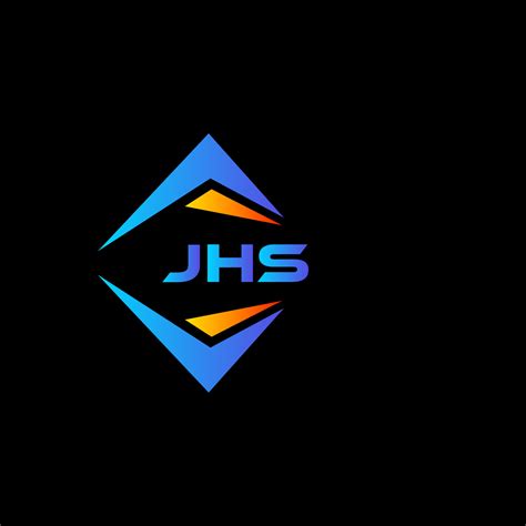 JHS abstract technology logo design on Black background. JHS creative initials letter logo ...