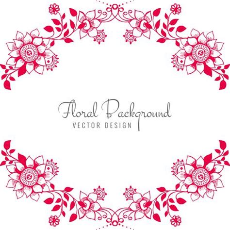 Modern decorative creative wedding floral background 257257 Vector Art ...