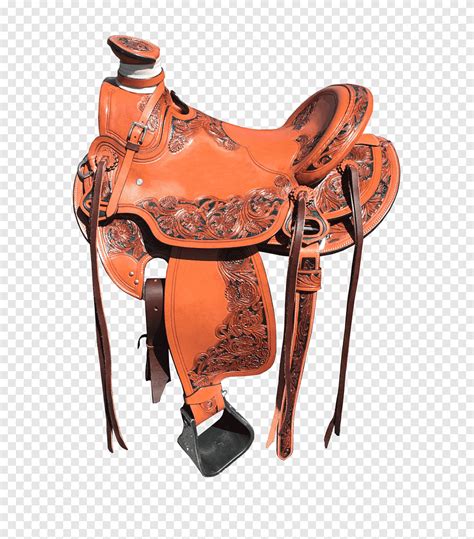 Saddle Design Orange Horse Tack Png Pngegg