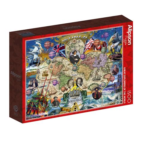 Alipson Great Explorers Of The World Jigsaw Puzzle 1500 Pieces Pdk