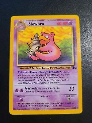 Pokemon Slowbro 43 62 Fossil Set Uncommon Same Day Shipping NM M