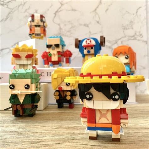 One Piece Brickheadz Building Blocks Luffy Nami Chopper Sanji Zoro