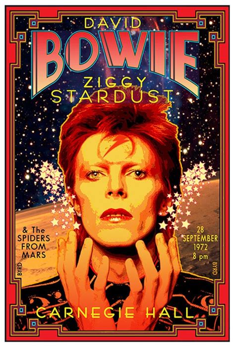 David Bowie Poster 1972 Carnegie Hall Rock Poster