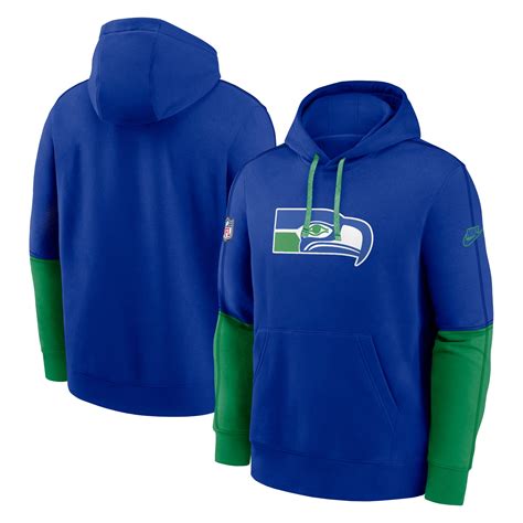 Mens Nike Royal Seattle Seahawks Throwback Logo Club Tri Blend