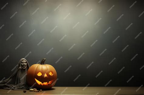 Premium Ai Image Fantastic Halloween Themed Pumpkins Background