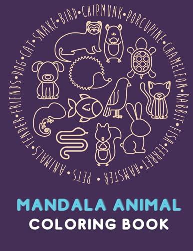 Mandala Animals Coloring Book: Mandala animals coloring book For Kids ...