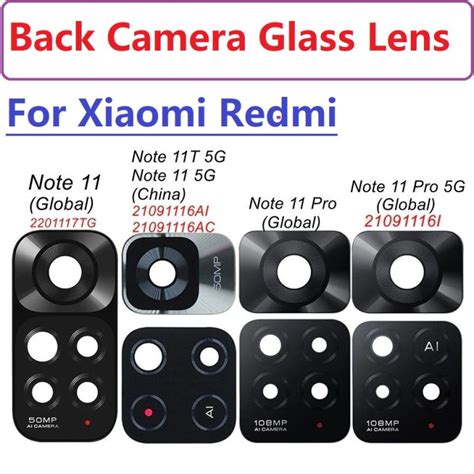 Original Back Rear Camera Glass Lens With Glue Sticker Replacement