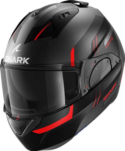 Каска Evo ES Kryd Mat Anthracite Black Red Shark BobiMX