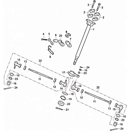 Vue éclatée pièce COLONNE DE DIRECTION MASAI A550IX et A550IX EPS