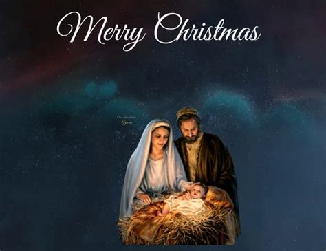 Merry Christmas Happy Nativity Template Postermywall