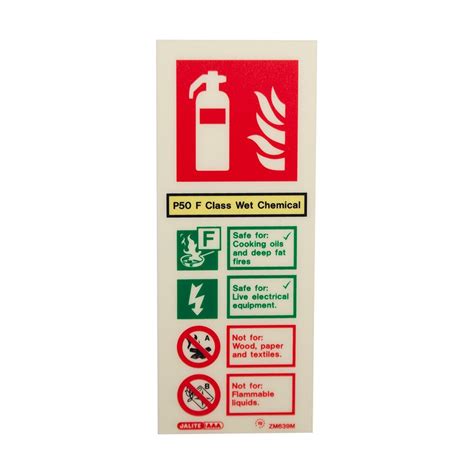 Fire Extinguisher Wall Id Signs With Aaa Photoluminescent Finish