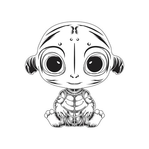 cute alien art illustration 42886517 Vector Art at Vecteezy